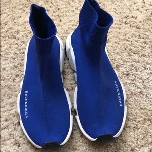 balenciaga speed runners blue